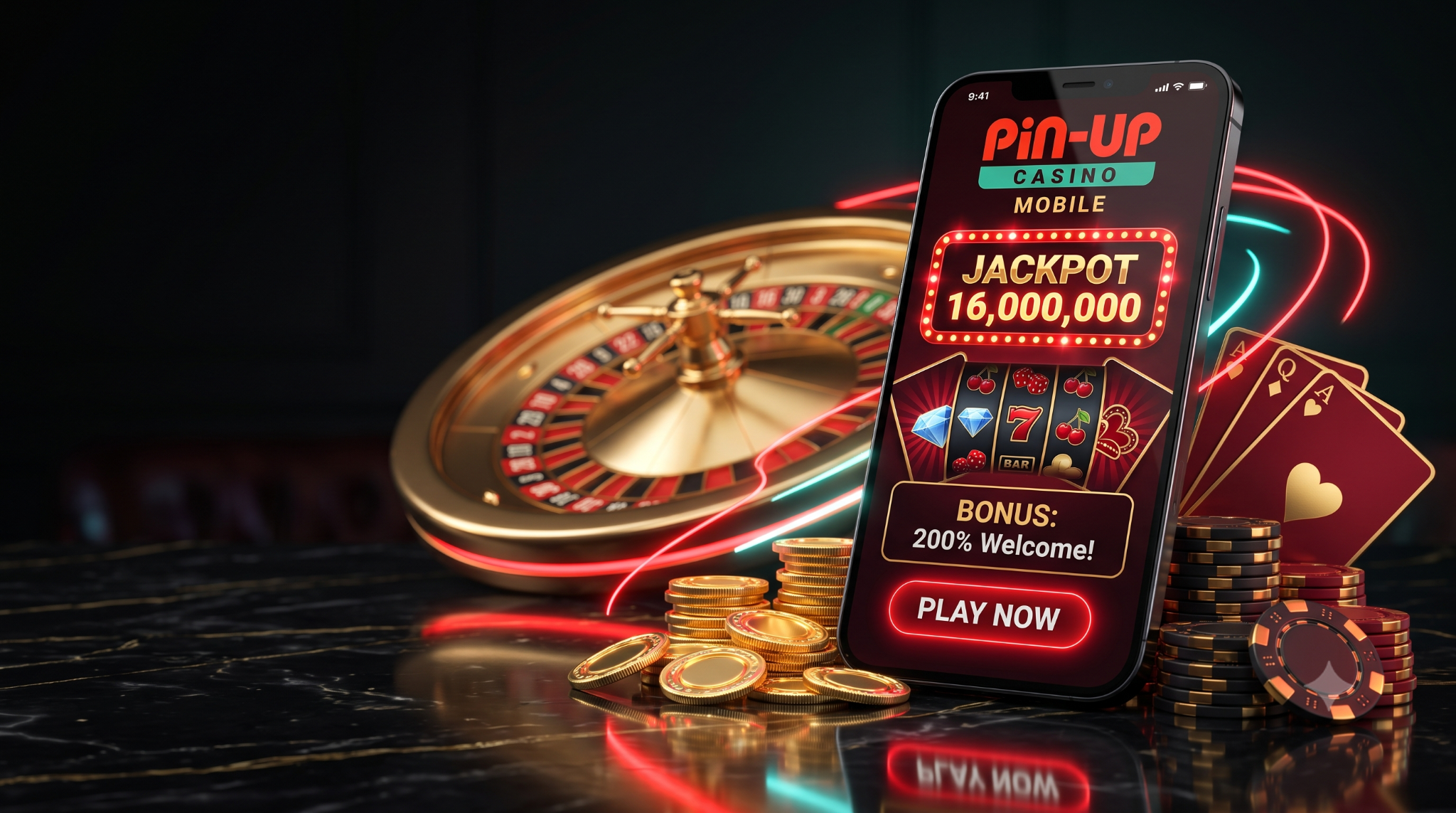 Pin Up Casino en móvil con jackpot, ruleta y cartas